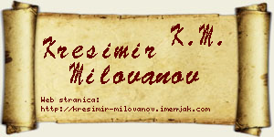 Krešimir Milovanov vizit kartica